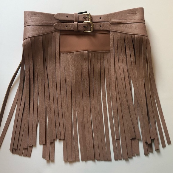 BCBGMAXAZRIA Nude Faux Leather Corset Belt Small - Picture 5 of 13